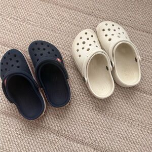 CROCS Kids Water Shoes - Navy and Cream